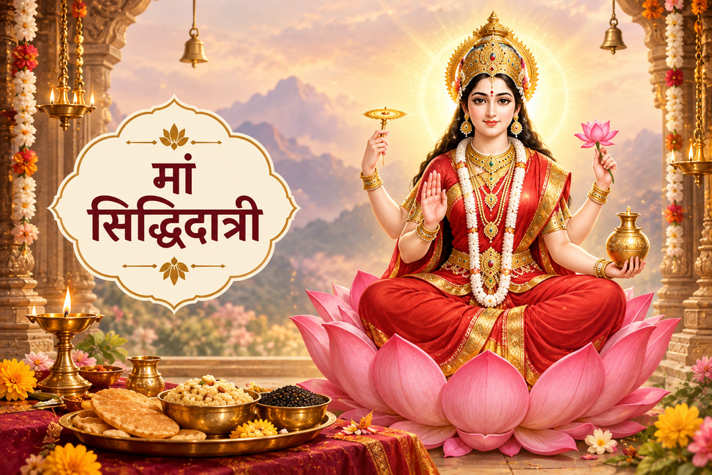 नौवां दिन: मां सिद्धिदात्री की पूजा और आरती